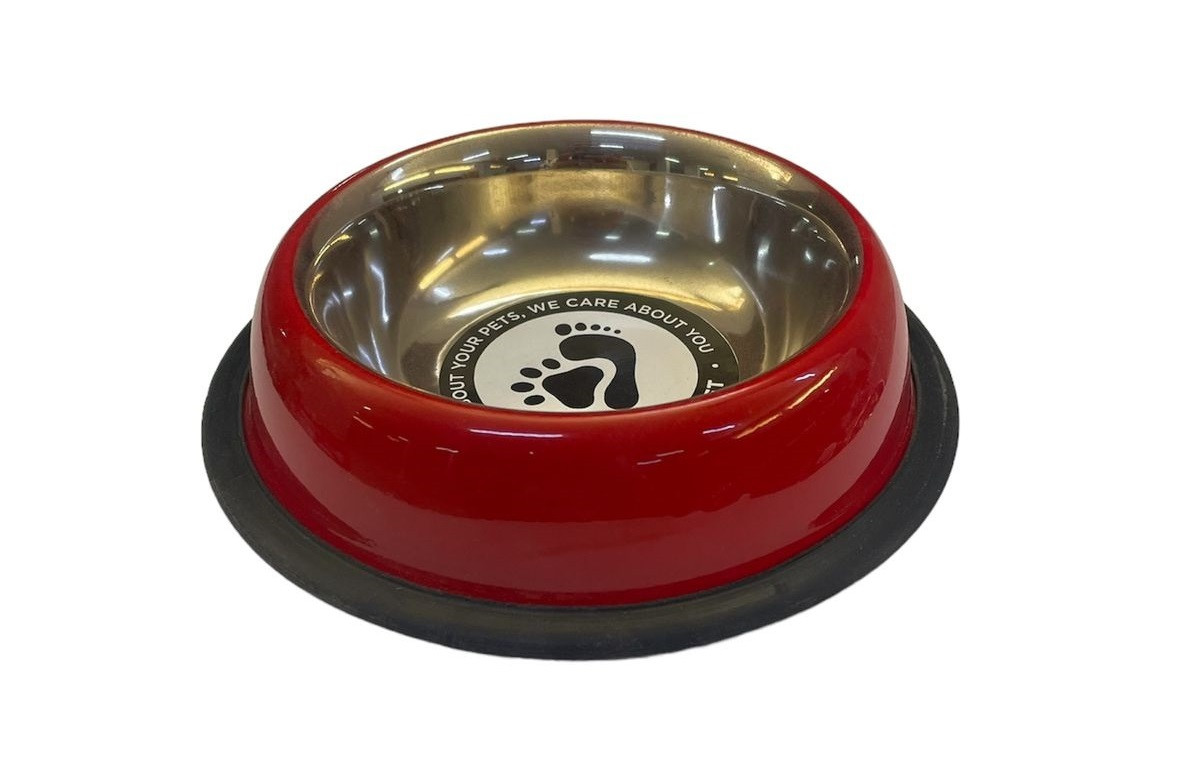 Pete&Pet Belly Stainless Bowl - Anti Skid Red - Small