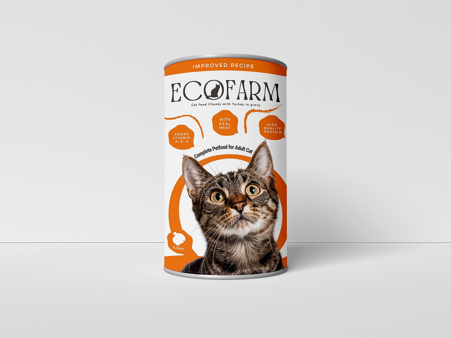 طعام رطب قطط ECOFARM ديك رومي 400 جرام