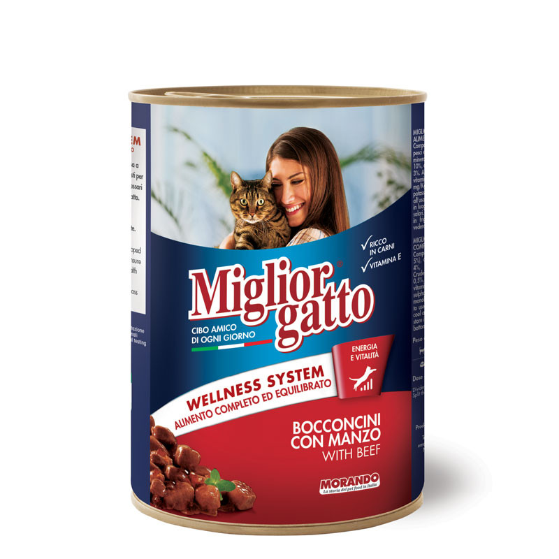 Migliorgatto Chunks With Beef 405 gm