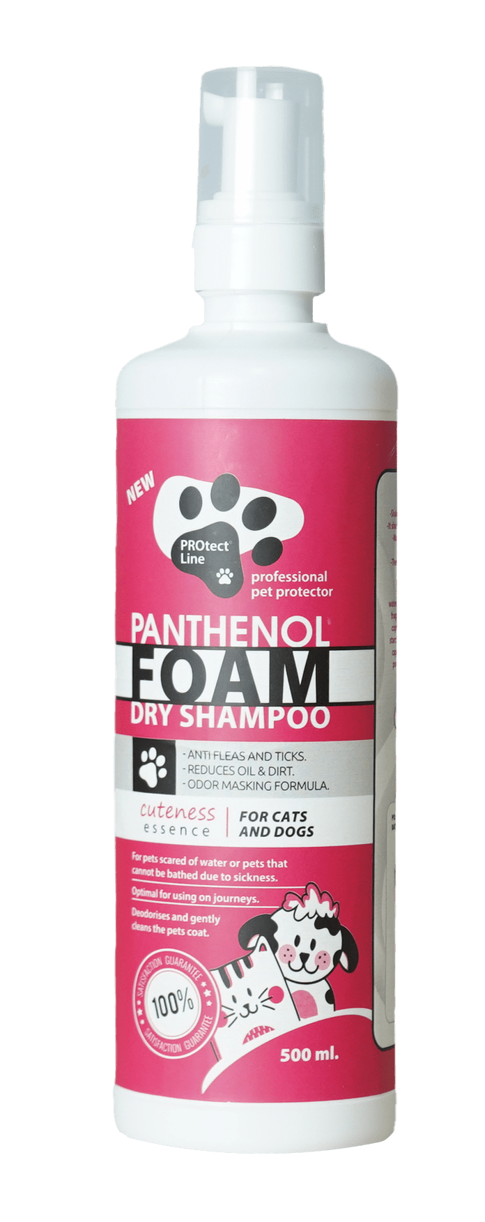 PROTECT Liquid Panthinol Anti Flea & Tick Foam For Dogs and Cats 500ml - Cuteness