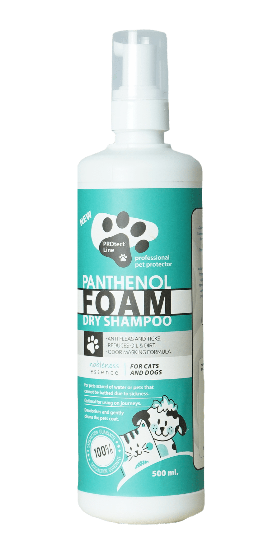 PROTECT Liquid Panthinol Anti Flea & Tick Foam For Dogs and Cats 500ml - Nobleness