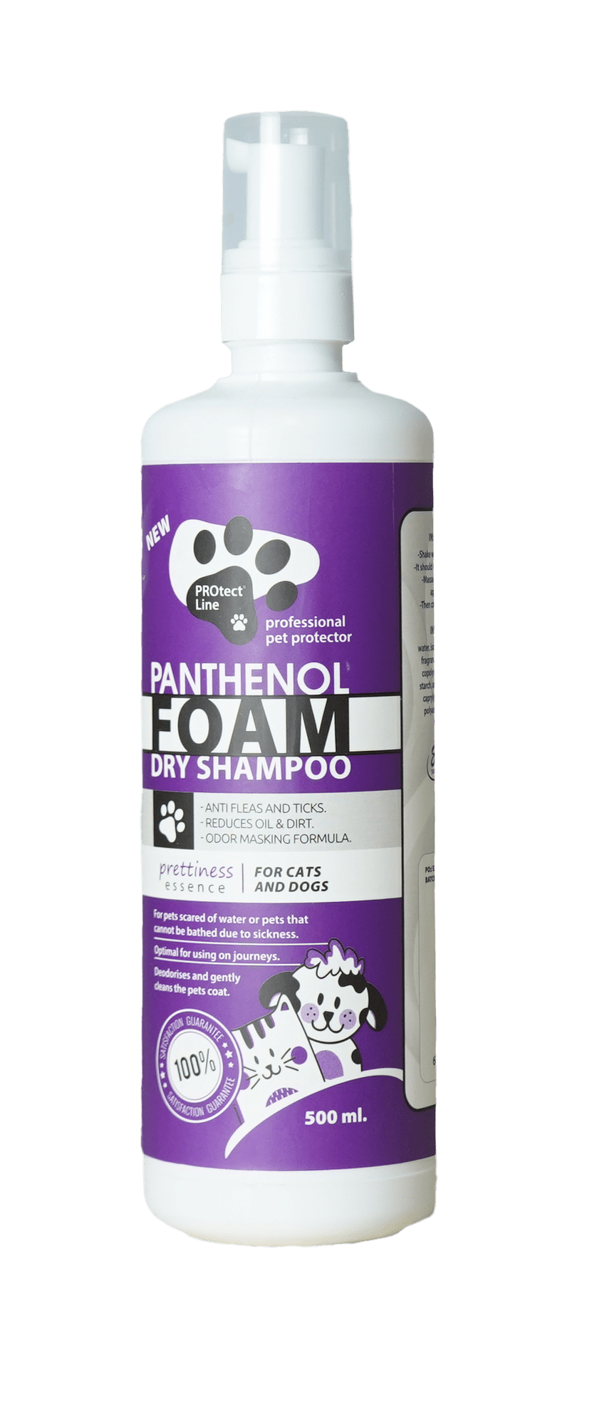 PROTECT Liquid Panthinol Anti Flea & Tick Foam For Dogs and Cats 500ml - Prettiess