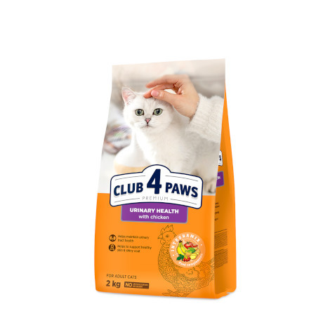 طعام جاف قطط CLUB 4 PAWS لصحة المسالك البولية دجاج 2 كيلو