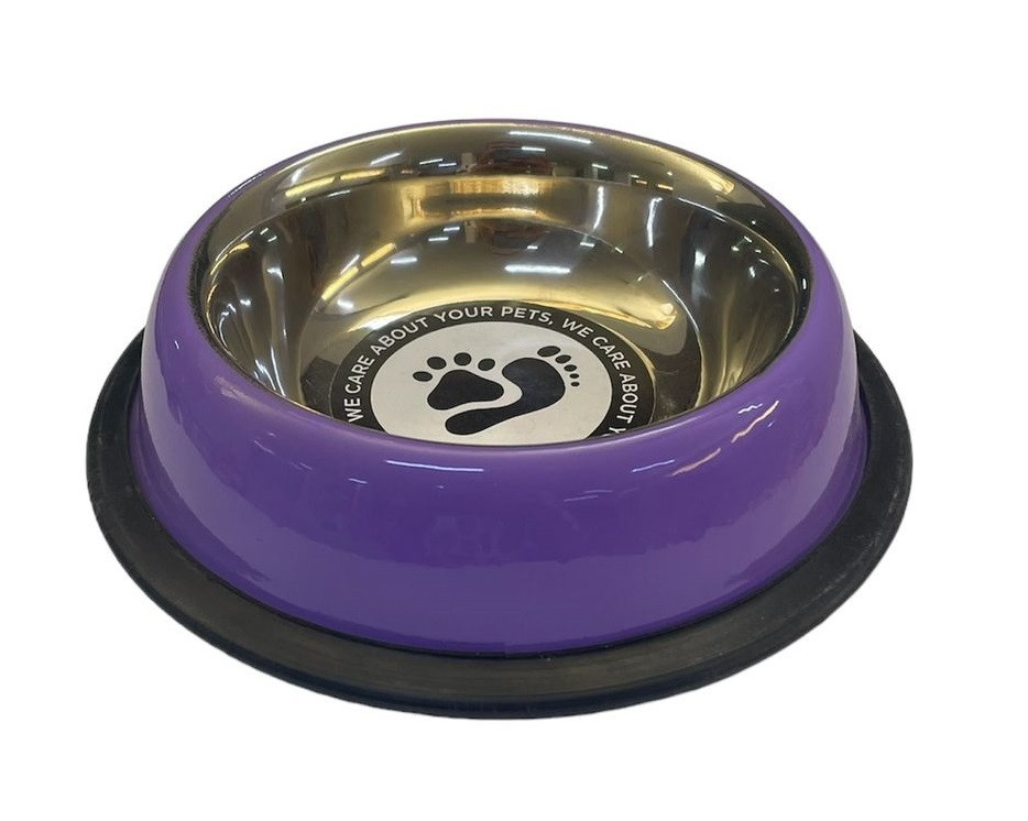 Pete&Pet Belly Stainless Bowl - Anti Skid Purple - Small