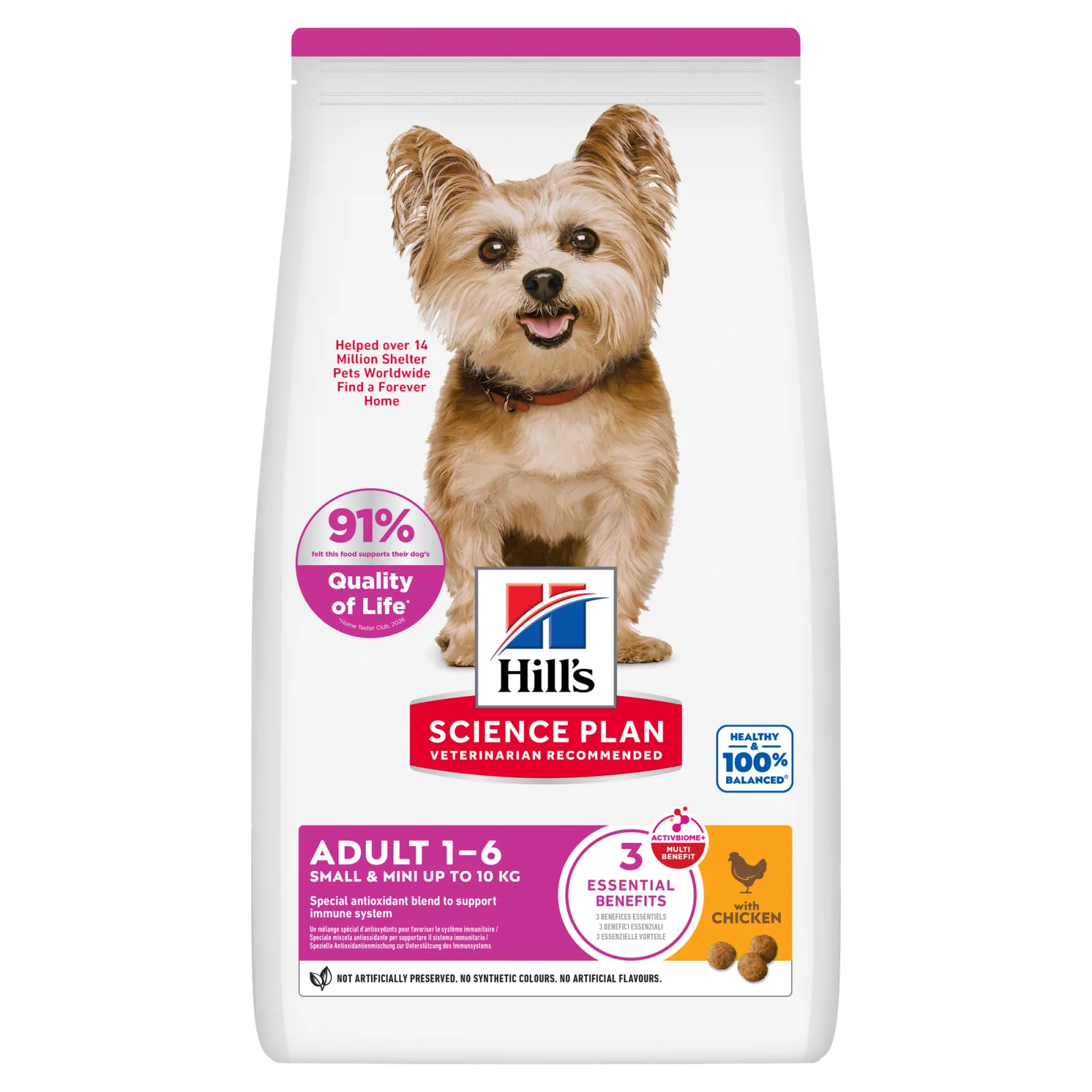 Hill’s Science Plan Small and mini adult dog food with chicken -3KG