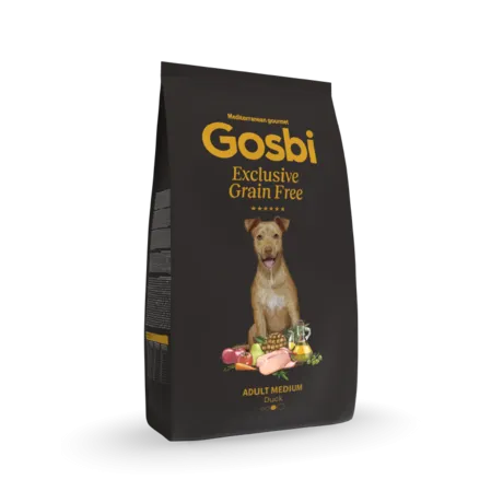 Gosbi EXCLUSIVE GRAIN FRE Dog adult medium duck 12KG