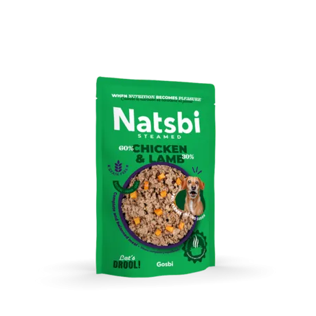 Natsbi Steamed  Dog With CHICKEN & LAMB 200gm