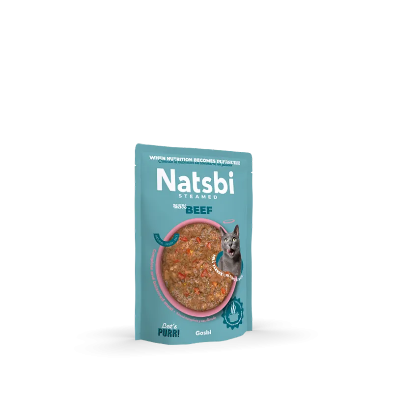 Natsbi Steamed Cat  With Beef 80gm