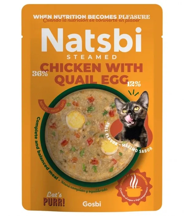 Natsbi Steamed Cat with Chicken & Quail EGG 80gm