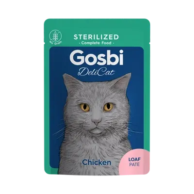 Gosbi Delicat Sterilised Cats With Chicken Loaf Pate 70gm
