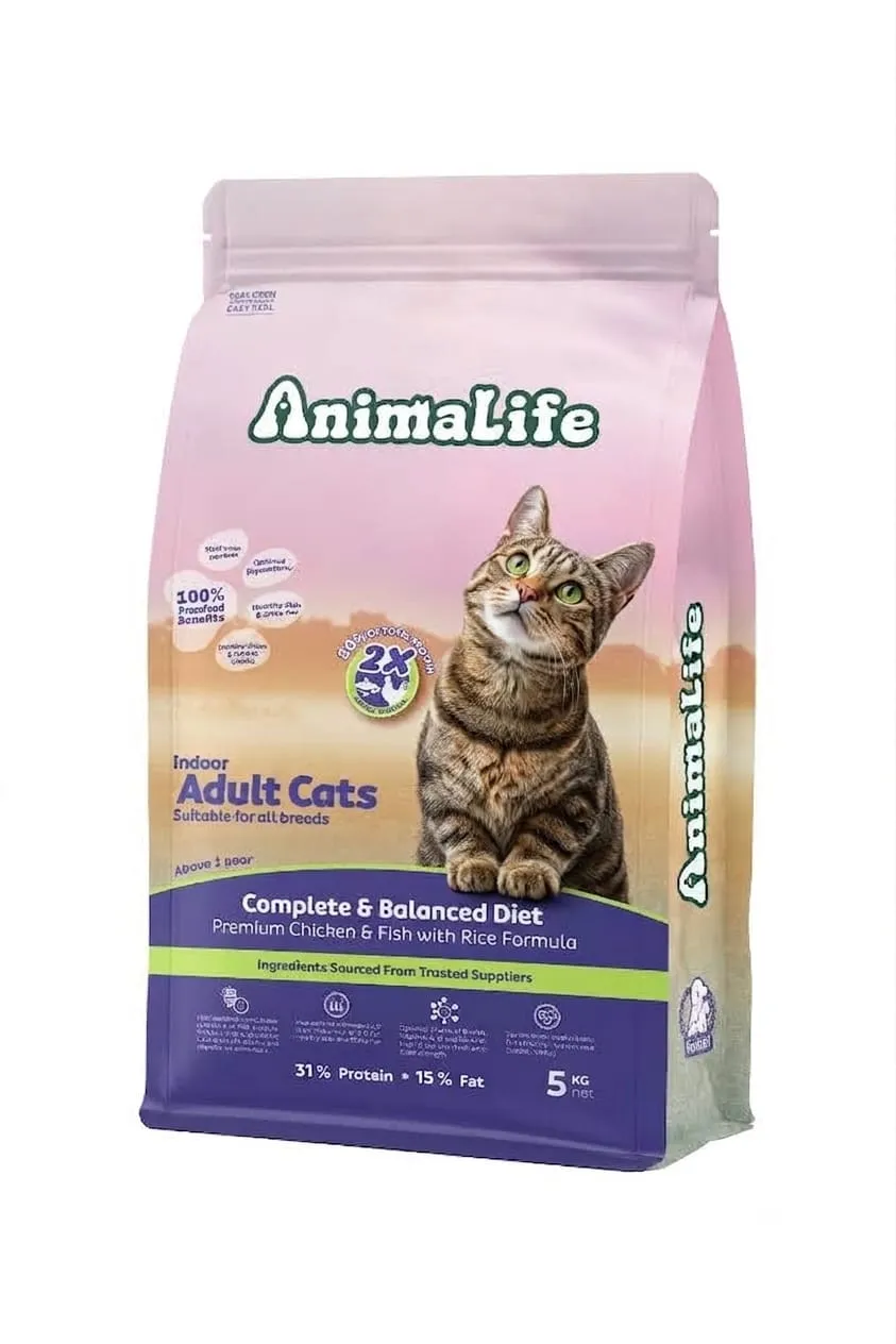 AnimaLife Adult Cats Dry Food Chicken and Fish -5KG