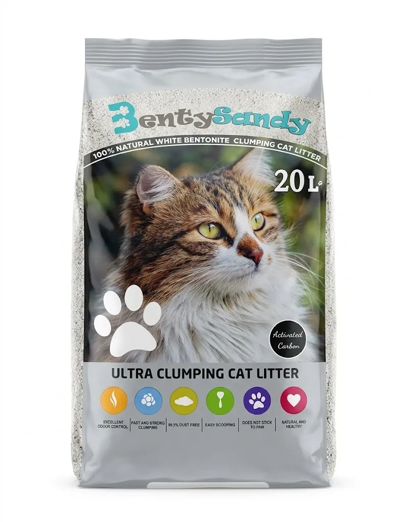 BentySandy Clumping Cat Litter -Active Carbon -20L