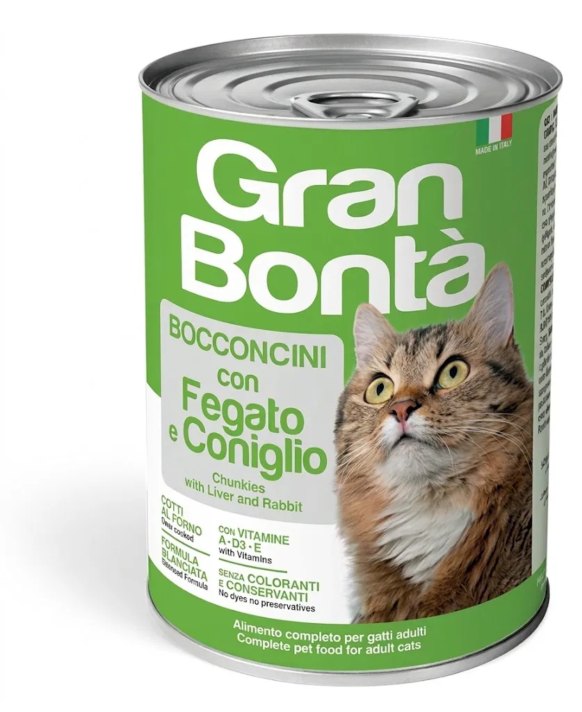 Gran Bonta Adult Cat Wet Food with Liver & Rabbit Chunkies -400gm