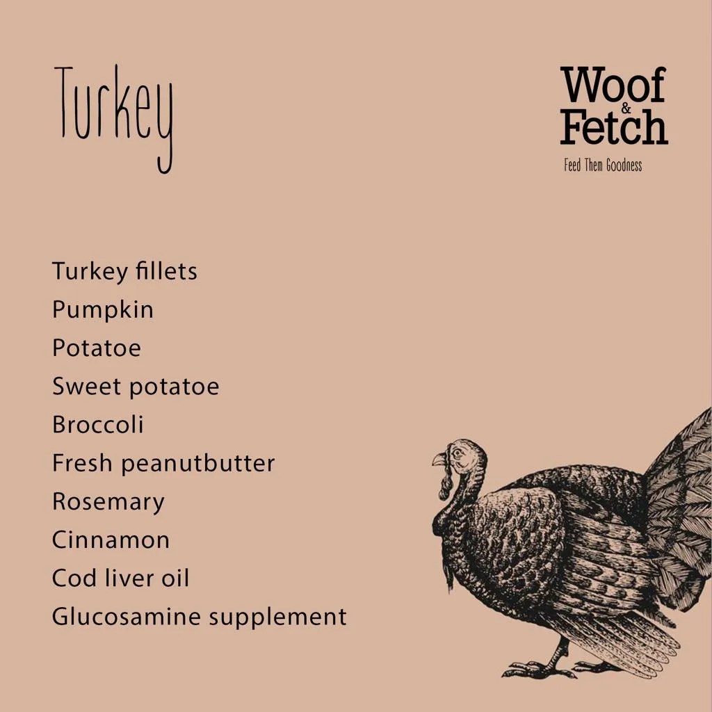 Woof&Fetch Small Bites with TURKEY - 500gm