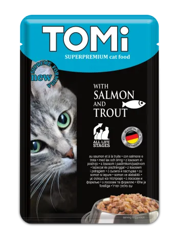 طعام رطب قطط TOMI سلمون 100 جرام