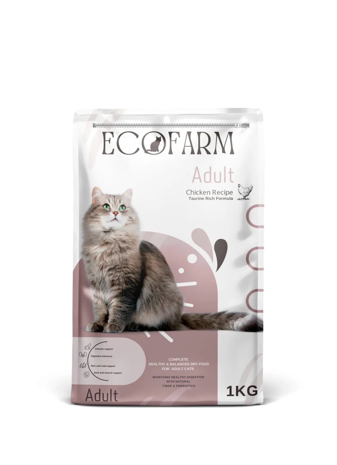 طعام جاف قطط ECOFARM 1 كيلو