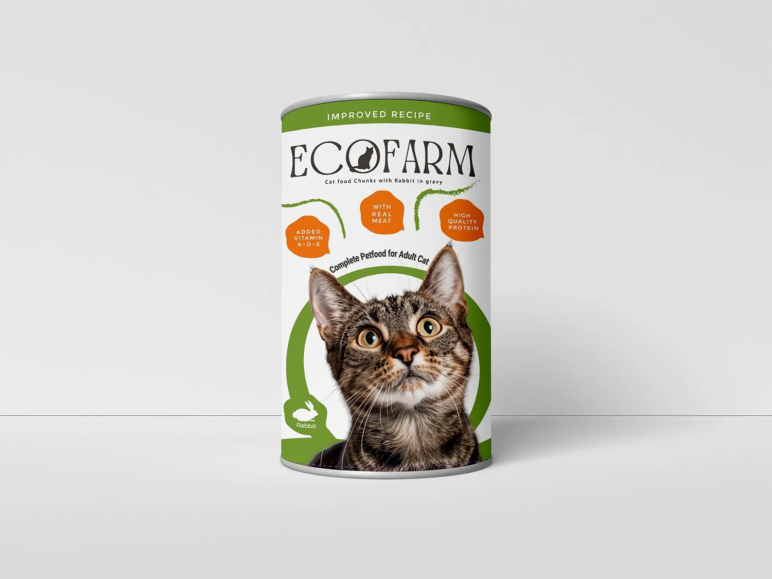طعام رطب قطط ECOFARM أرنب 400 جرام