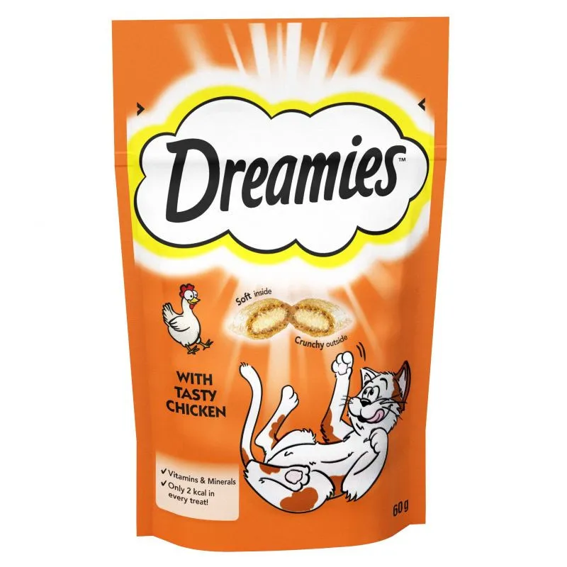 مكافآت قطط Dreamies  دجاج 60 جرام