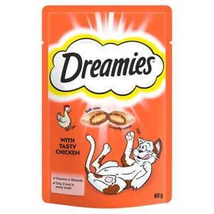 مكافآت قطط Dreamies  دجاج 60 جرام