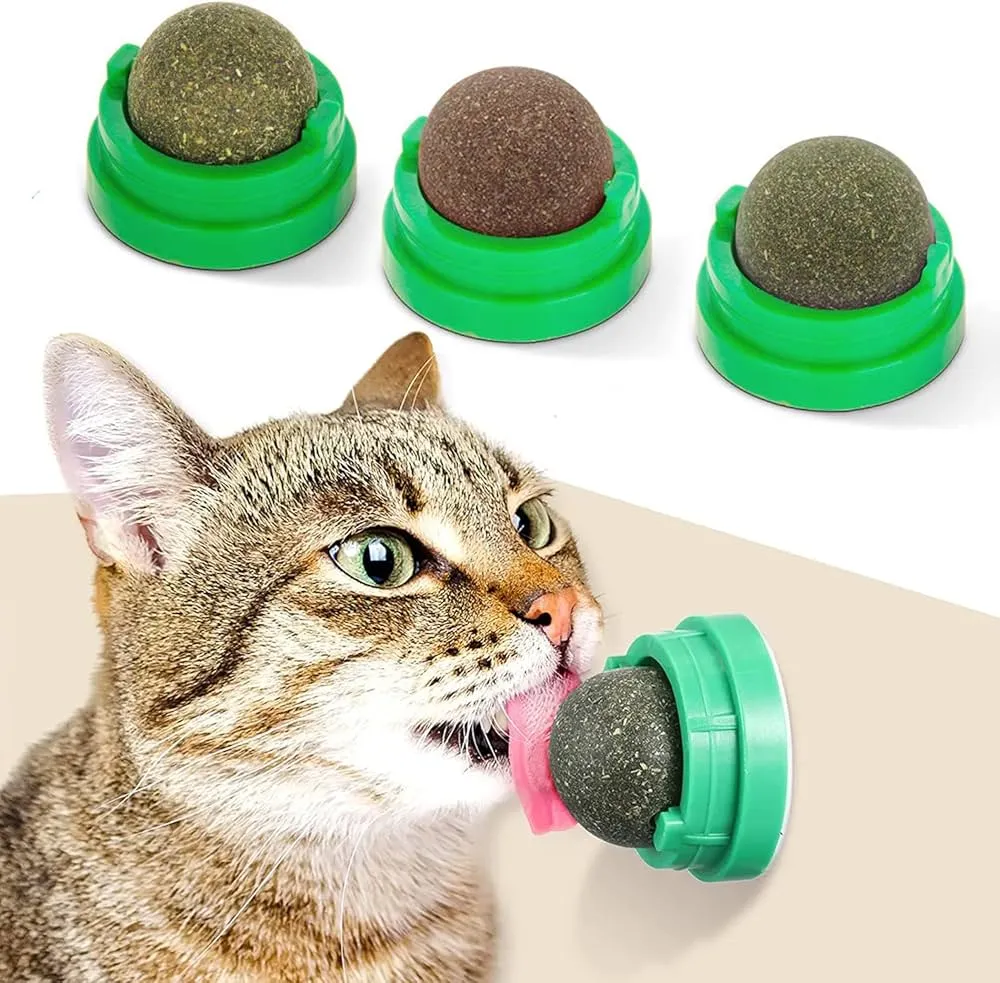 Nunbell CATNIP 3 BALLS Chewy Toy for Cats