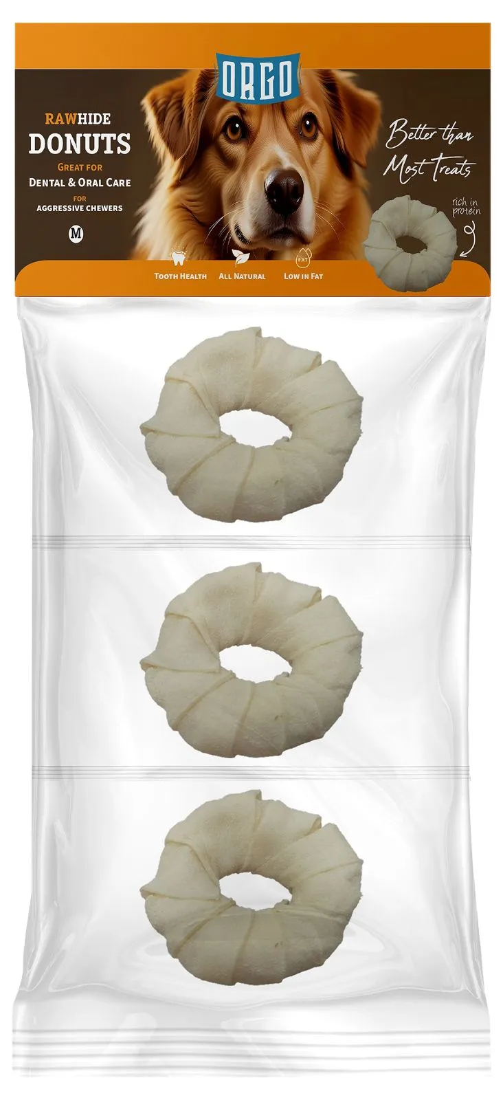 Orgo Rawhide DONUTS - 3 PCs. - Medium