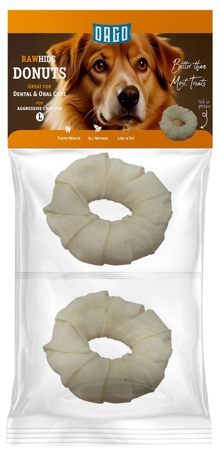 Orgo Rawhide DONUTS - 2 PCs - Large