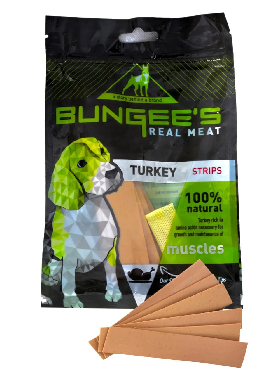 Bungee`s Turkey Strips 100gm
