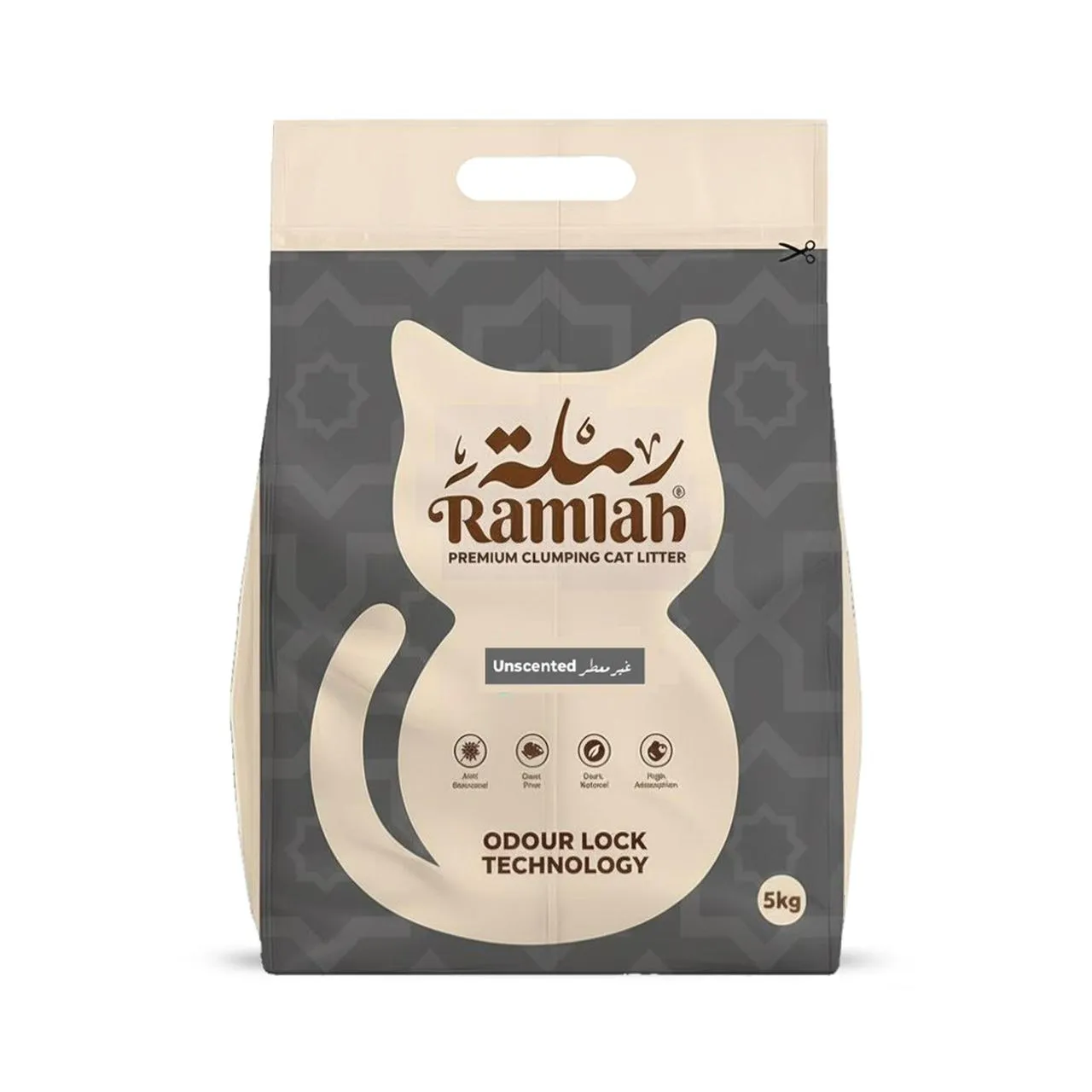 رملة بريميوم لليتر القطط – بدون عطر – 5 كيلو