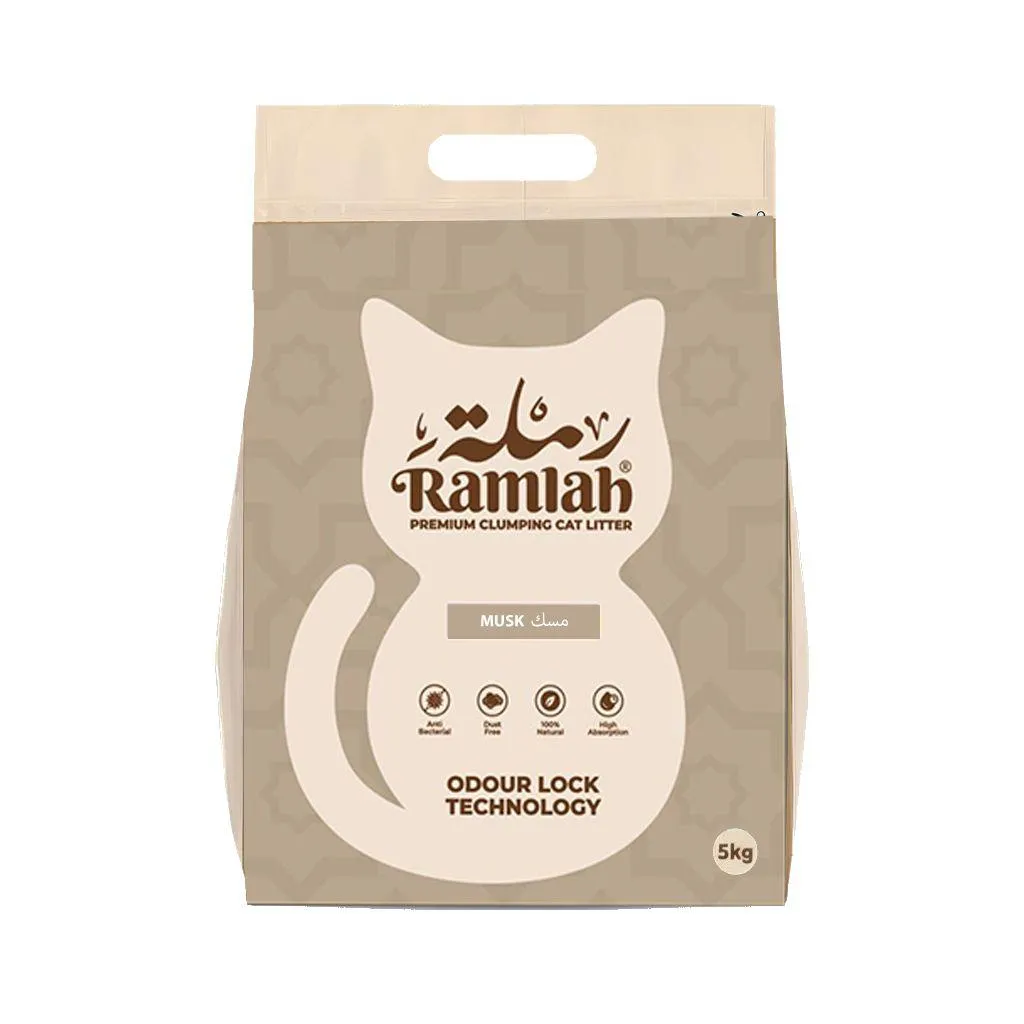 Ramlah Premium Clumping Cat Litter – Musk Scent – 5kg