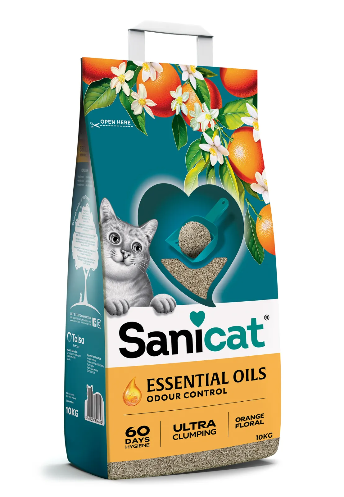 Sanicat Essential Oils Ultra Clumping ORANGE FLORAL - 10KG