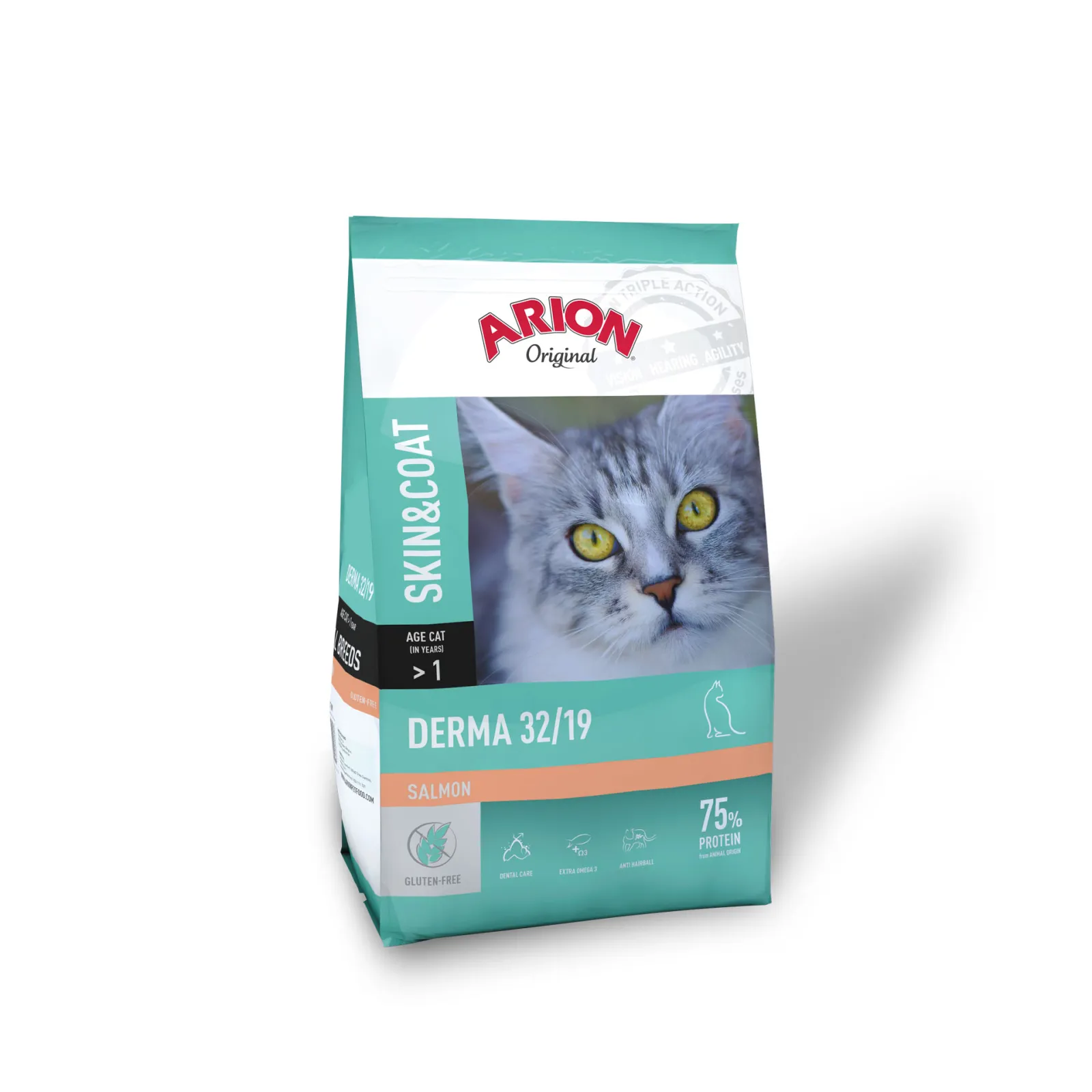 طعام جاف قطط Arion أوريجينال سلمون 7.5 كيلو