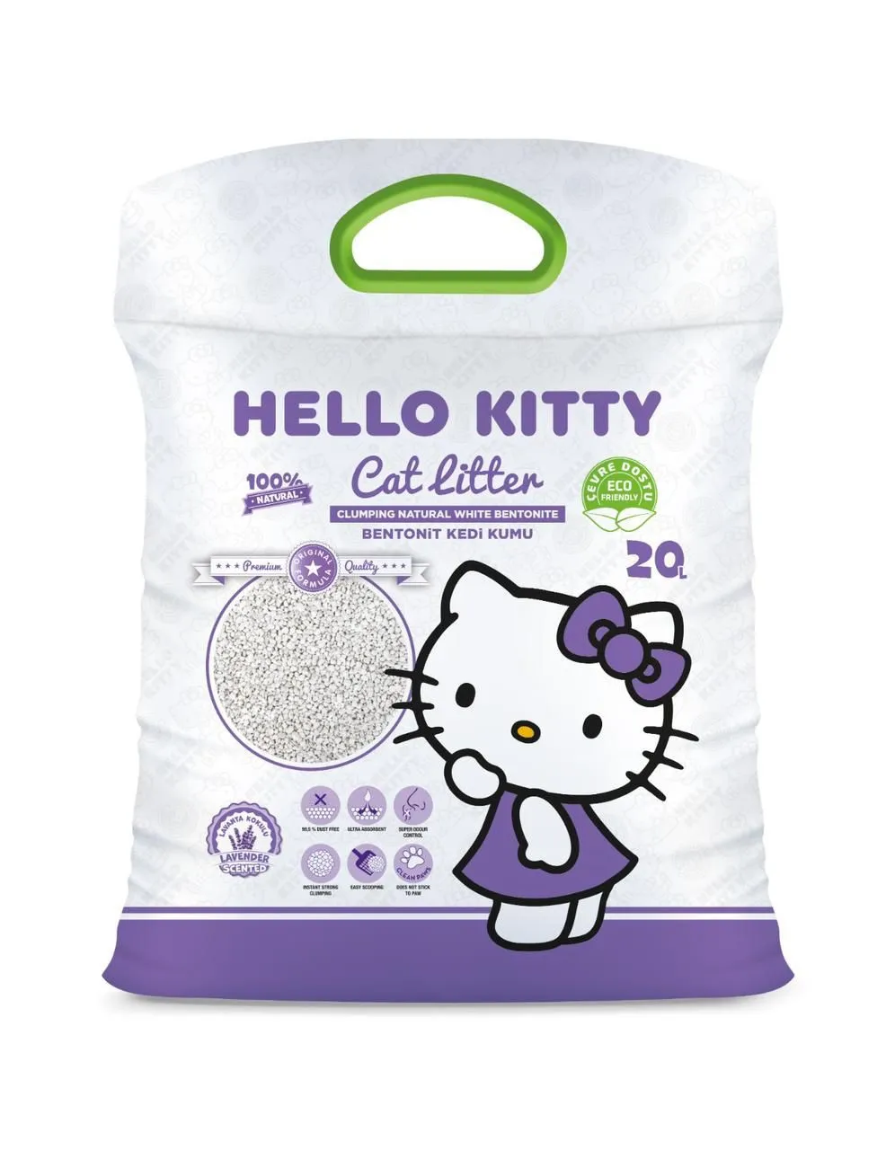 Hello Kitty Clumping Cat Litter - Lavender 20L