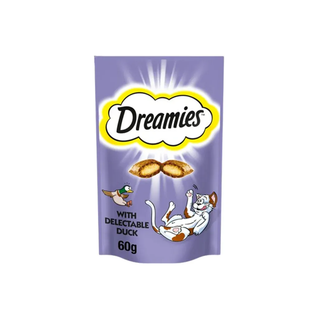 dreamies تريتس للقطط بطعم البط 60 جم