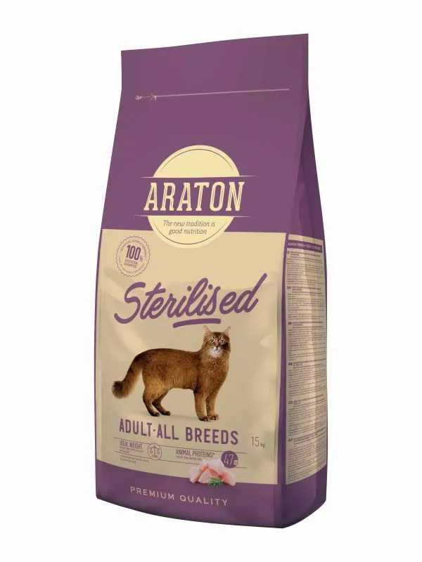ARATON Sterilised Adult For All Cat Breeds 15KG