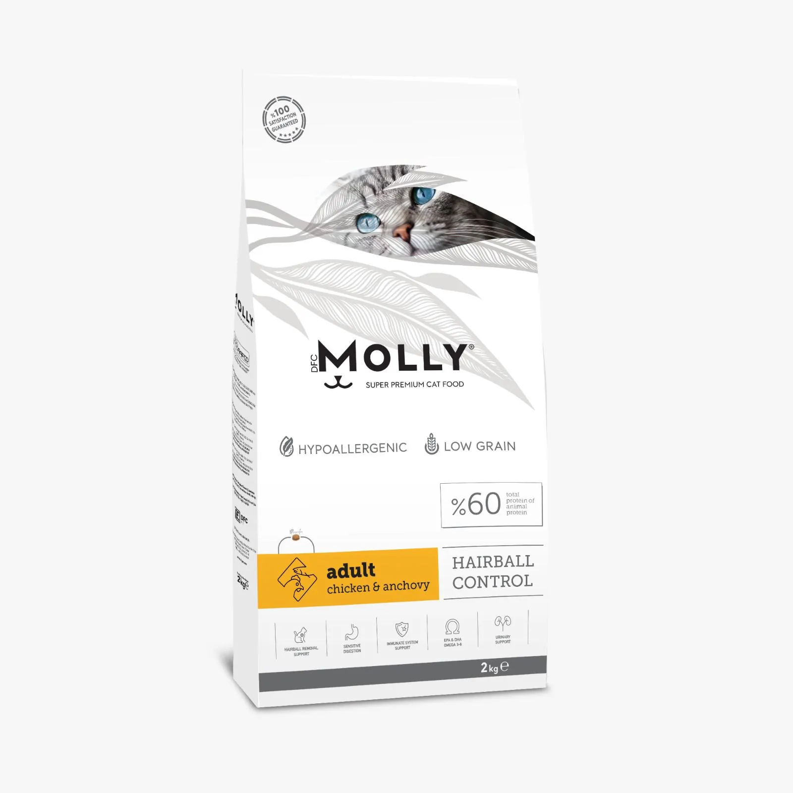 طعام جاف قطط MOLLY دجاج 2 كيلو