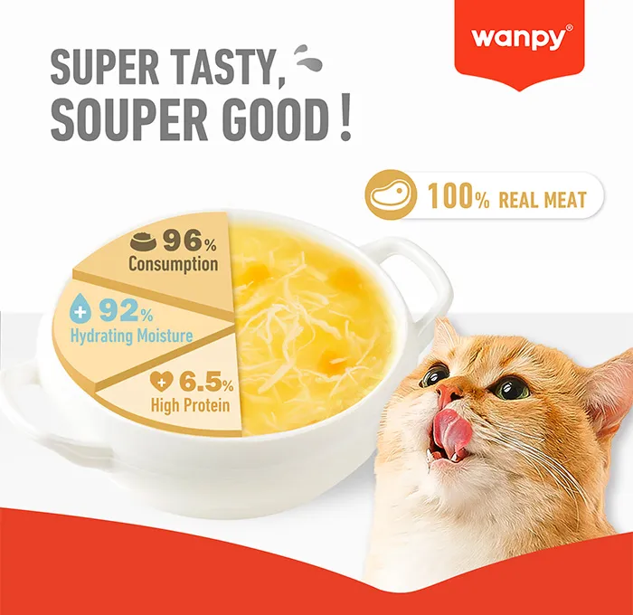 Wanpy Meat Broth Chicken For Cat - 50gm