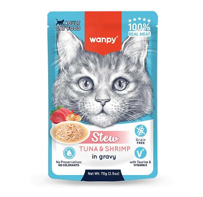 Wanpy Stew Tuna & Shrimp For Cats - 70gm