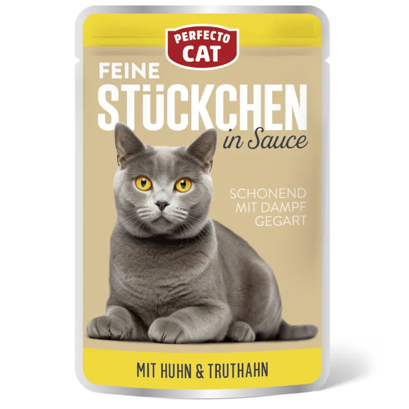 Perfecto Cat Fine Pieces in Sauce with Chicken & Turkey - 100gm