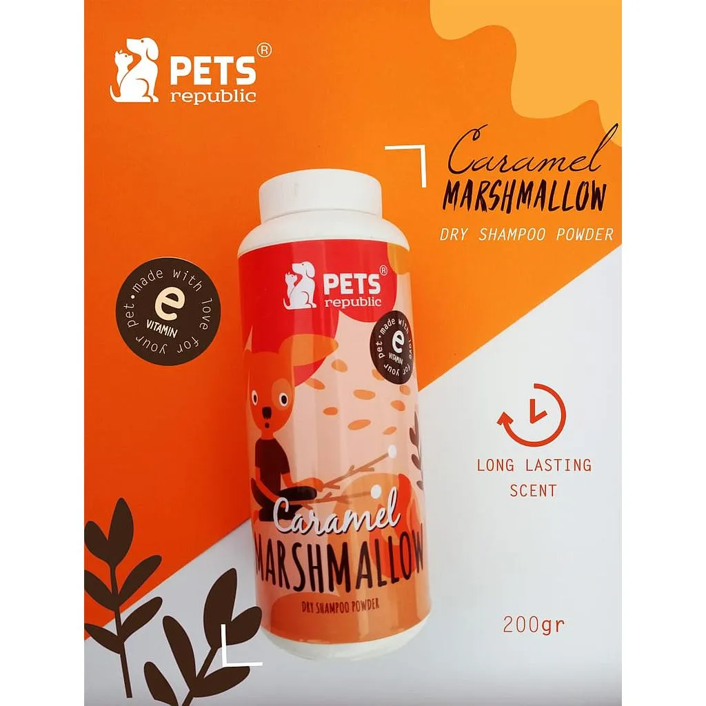 Pets Republic Dry Powder Shampoo with Caramel Marshmallow 200 gm