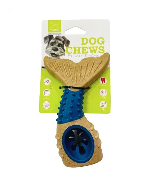 Nunbell Dog Chewy Toy - Fish Shape - multicolour