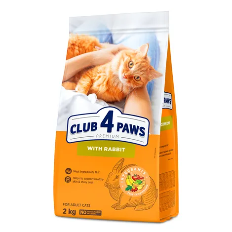 CLUB 4 PAWS for Adult Cats with RABBIT - 2KG