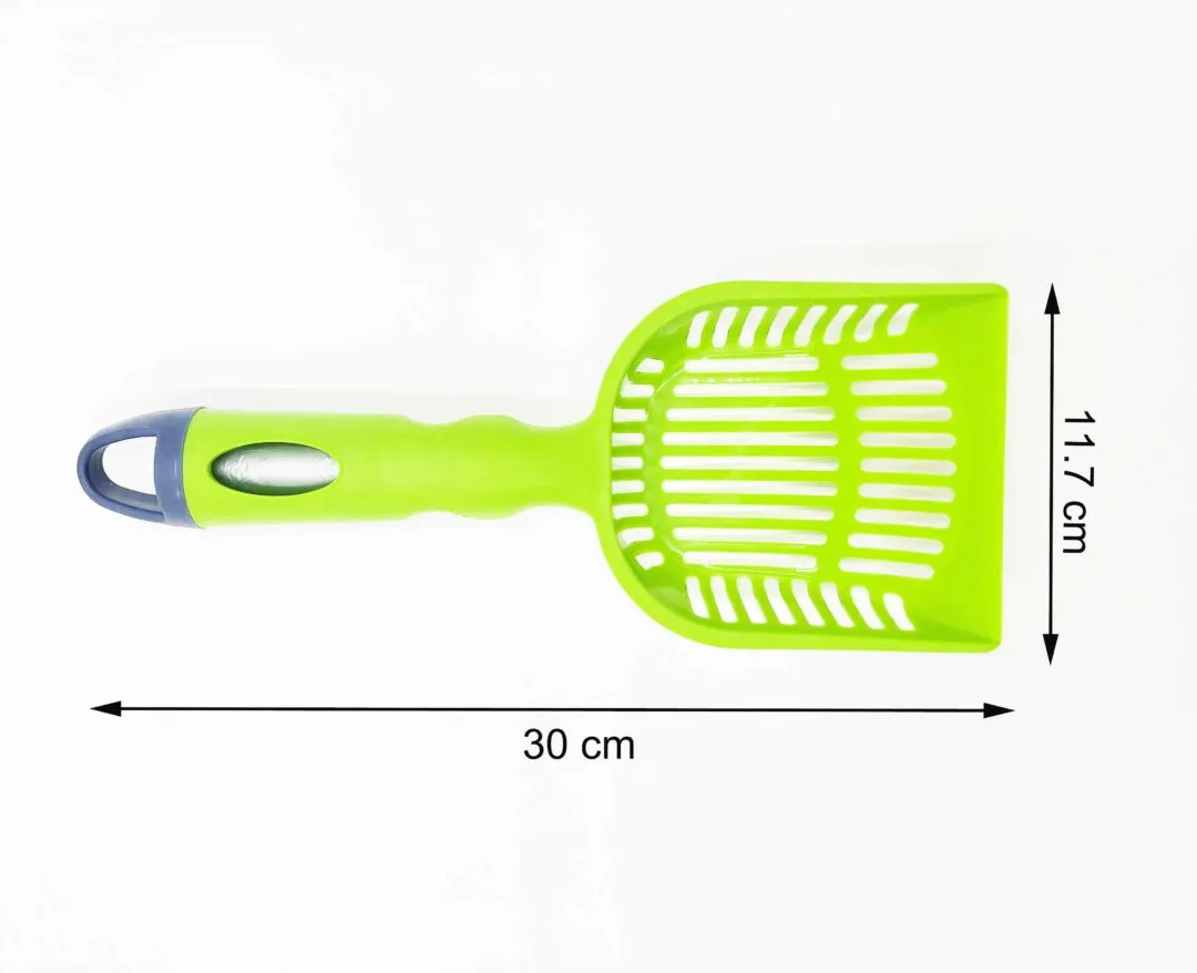 Nunbell Litter Scoop with Waste Bag Dispenser-Green