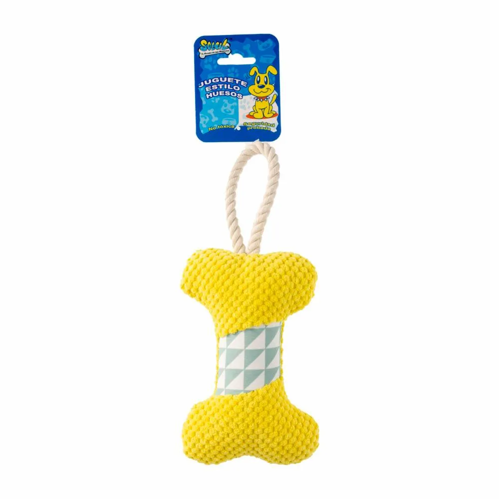 Soleil Soft Bone Dog Toy - Multicolour