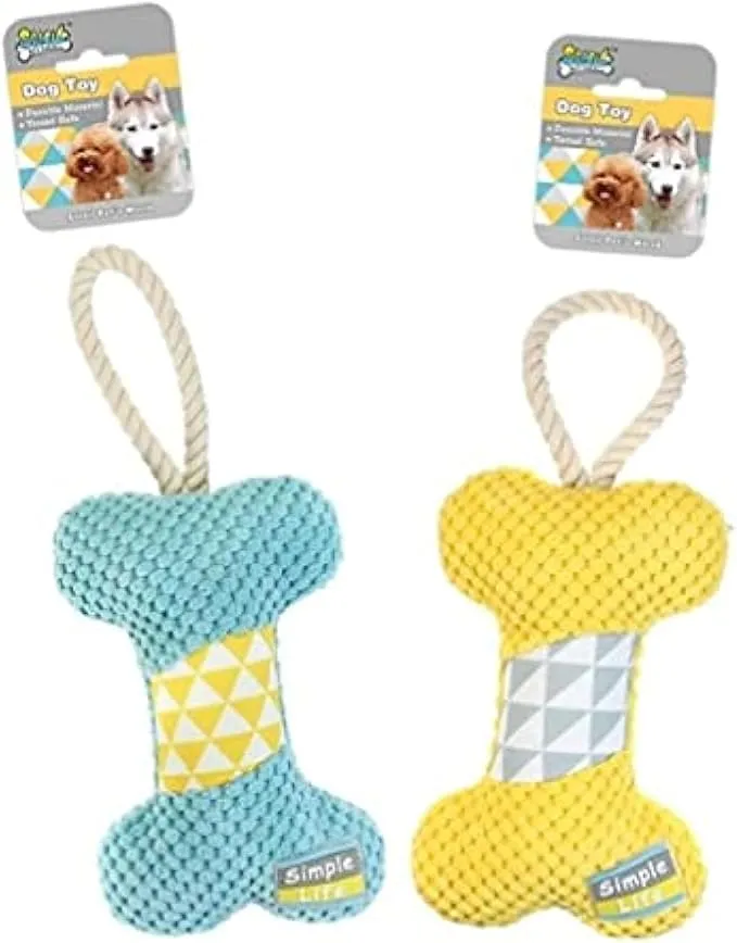 Soleil Soft Bone Dog Toy - Multicolour