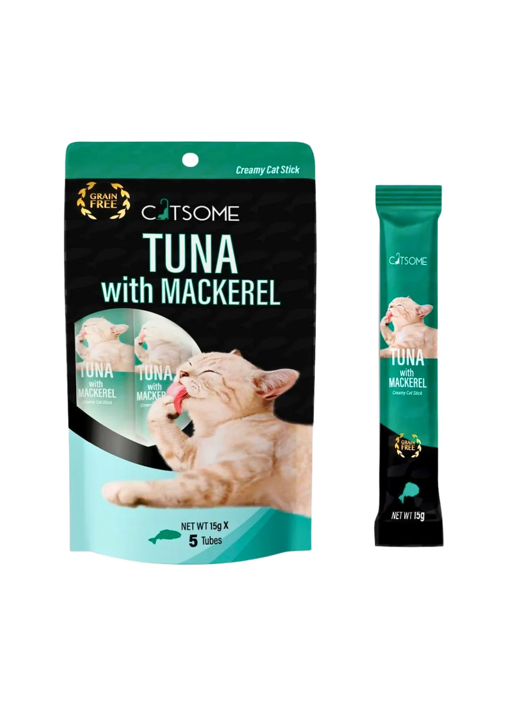 CATSOME Creamy Cat Stick with Tuna and Mackerel - (5 sticks X 15gm)