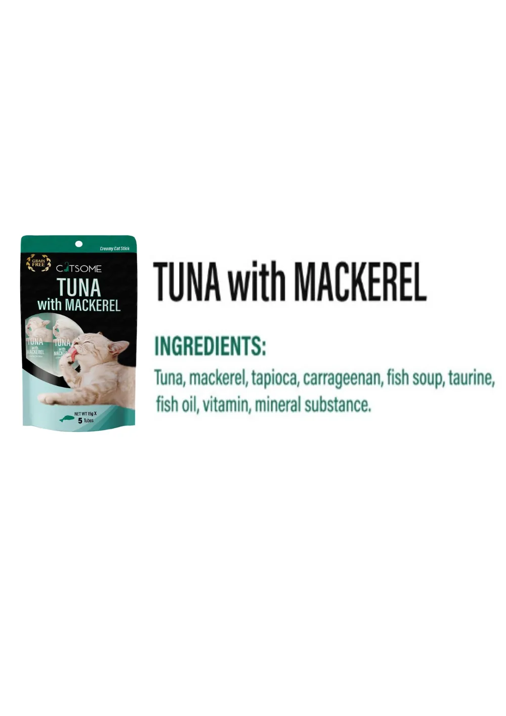CATSOME Creamy Cat Stick with Tuna and Mackerel - (5 sticks X 15gm)