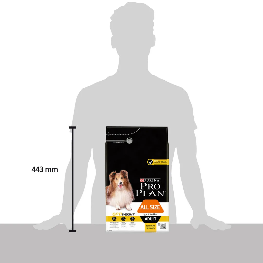 PRO PLAN Dog All Sizes Adult Light / Sterilised , Rich in Chicken 3Kg