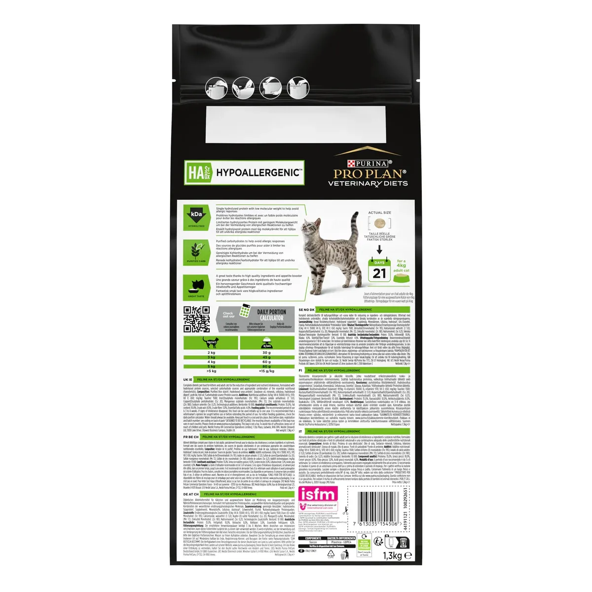 PRO PLAN Veterinary DIETS HA Hypoallergenic Cat Dry Food - 1.3KG