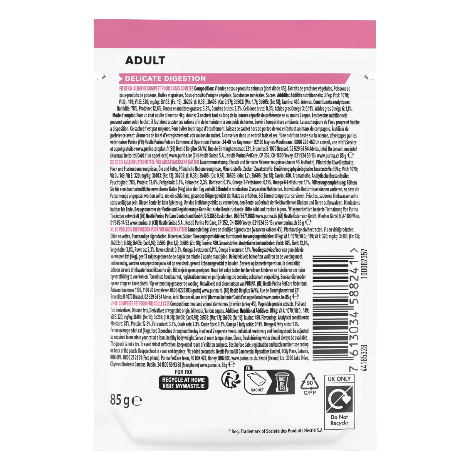 PRO PLAN Delicate Digestion with Turkey in Gravy - 85gm