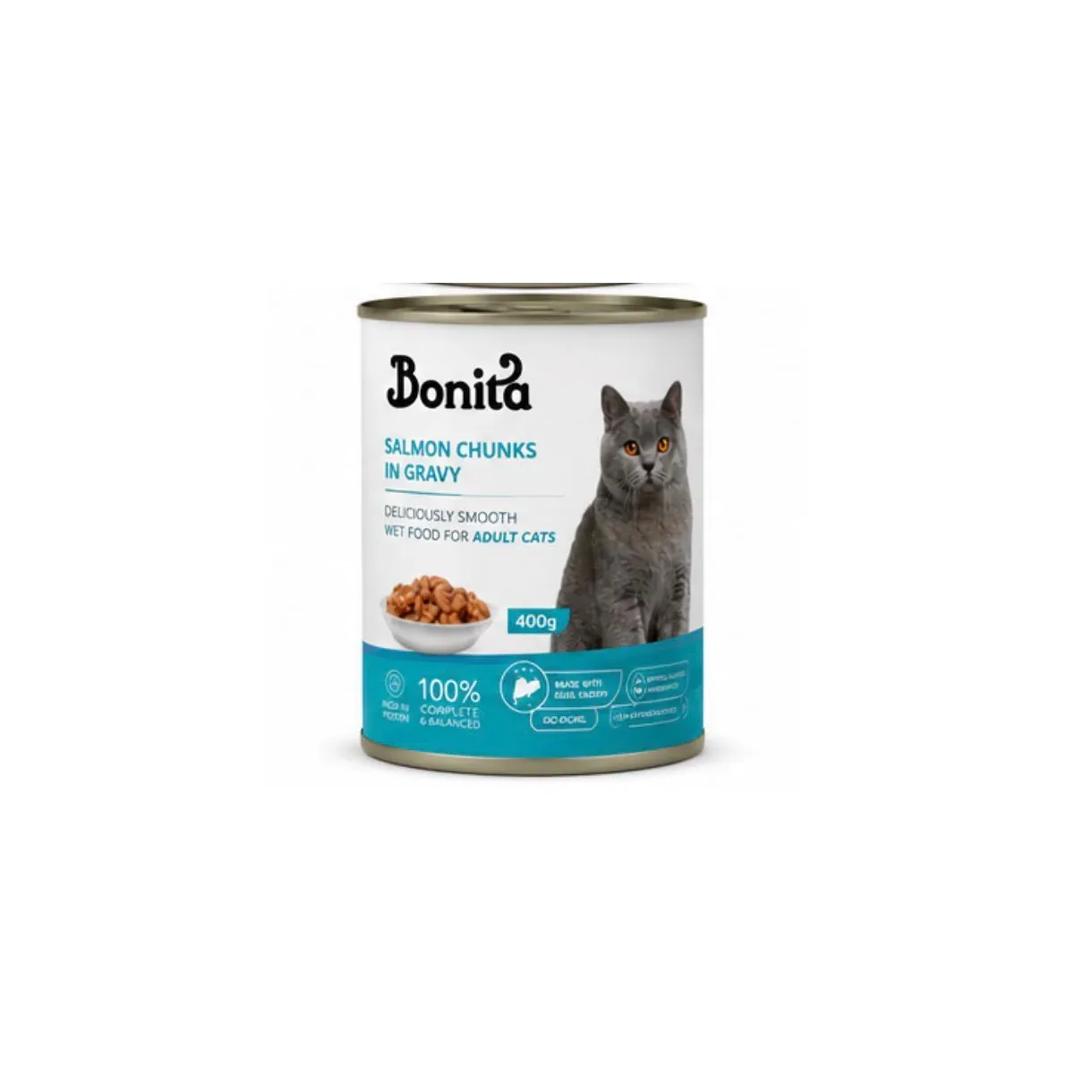 Bonita SALMON Chunks in Gravy for Adult Cats - 400gm